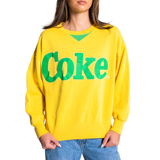 Coke Wearables Yellow/Green 80s Crewneck