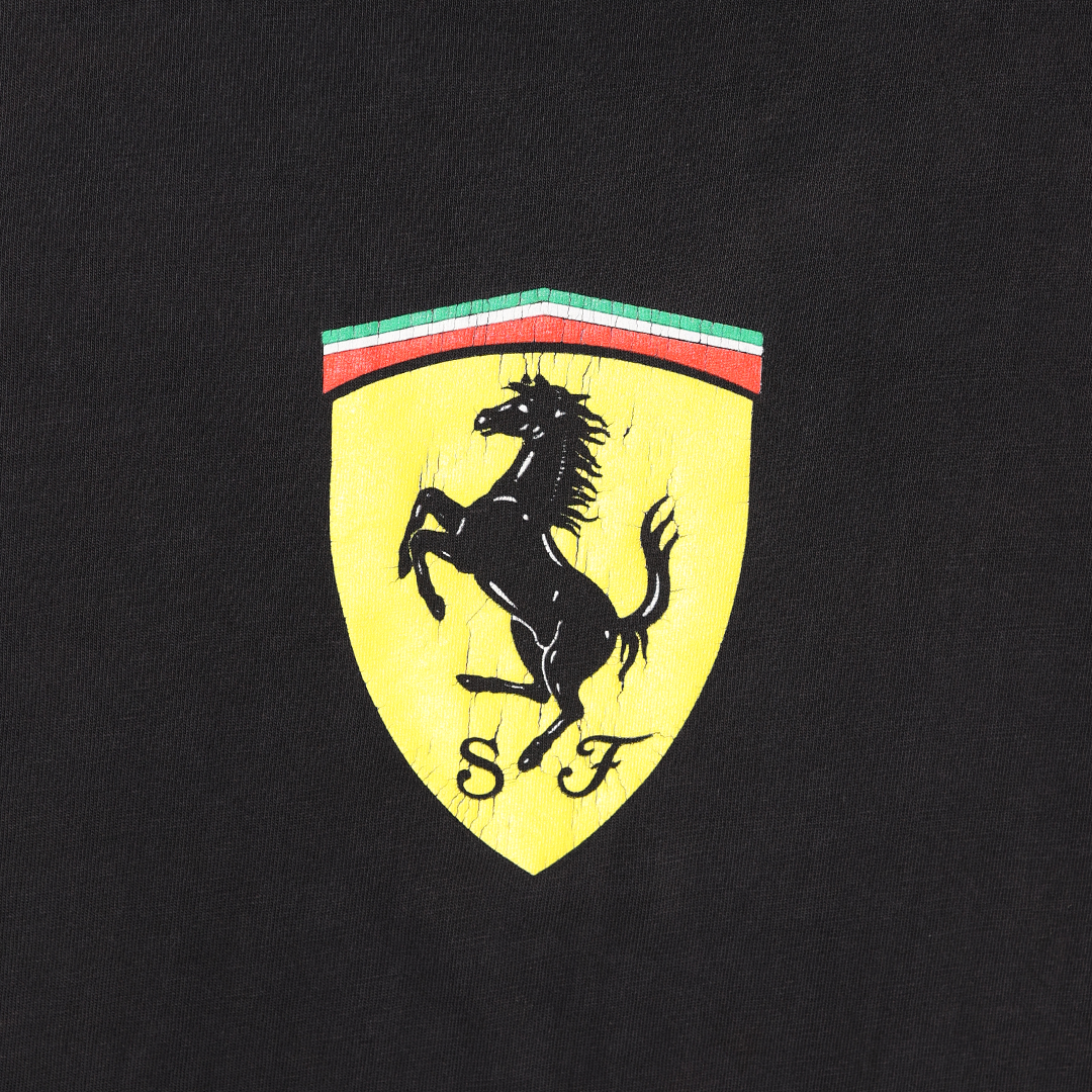 1995 Black Ferrari Badge Logo T